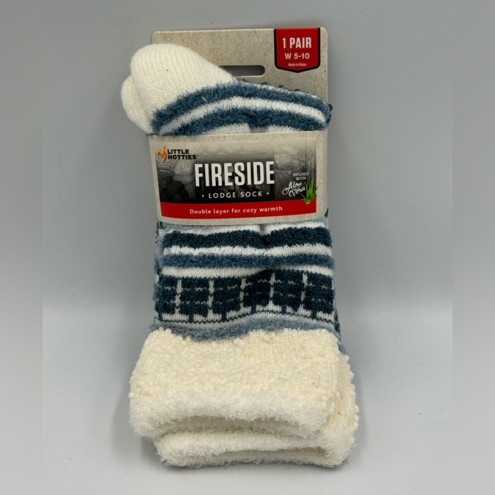NWT Little Hotties Fireside Lodge Mid-Calf Crew Socks Aloe Infused Women’s 5-10